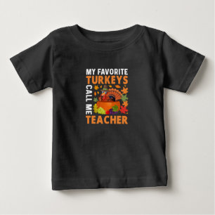 Erntedank Meine liebsten Truthähne nennen mich Leh Baby T-shirt
