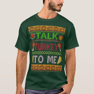 Erntedank Mens Ugly Sweater Design Talk Türkei T-Shirt