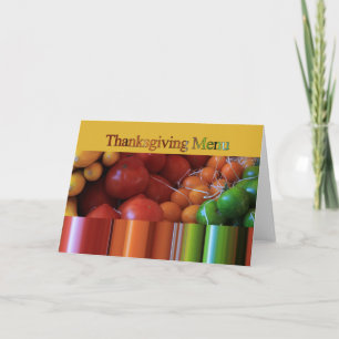 Erntedank-Menükarte Feiertagskarte