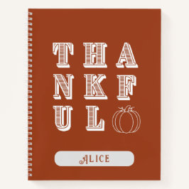Erntedank Minimalistisch Simple Thanking Notizbuch