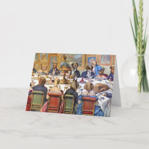 Erntedank mit Hunden alias "Dogs Dinner Party" Feiertagskarte