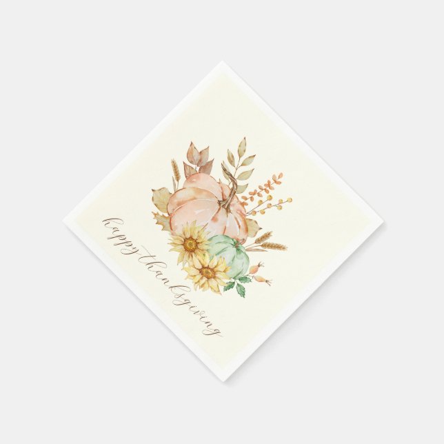 Erntedank mit individueller Wasserfarbenernte Serviette (Ecke)