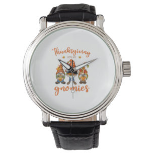 Erntedank mit meinen Gnomen Herbstgomene Türkei Armbanduhr