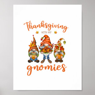 Erntedank mit meinen Gnomen Herbstgomene Türkei Poster