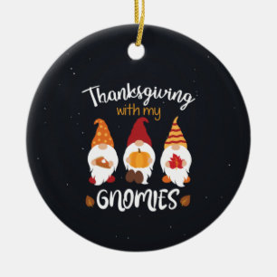 Erntedank mit meinen Gnomen Keramik Ornament