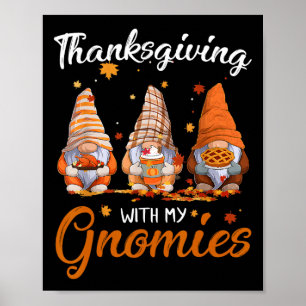 Erntedank mit meinen Gnomen Spaß Herbst Herbst Poster