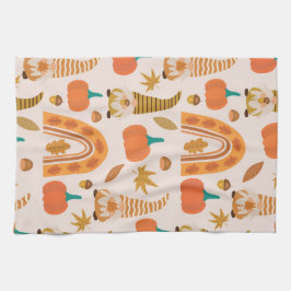 Erntedank mit Pumpkins und Blätter Geschirrtuch