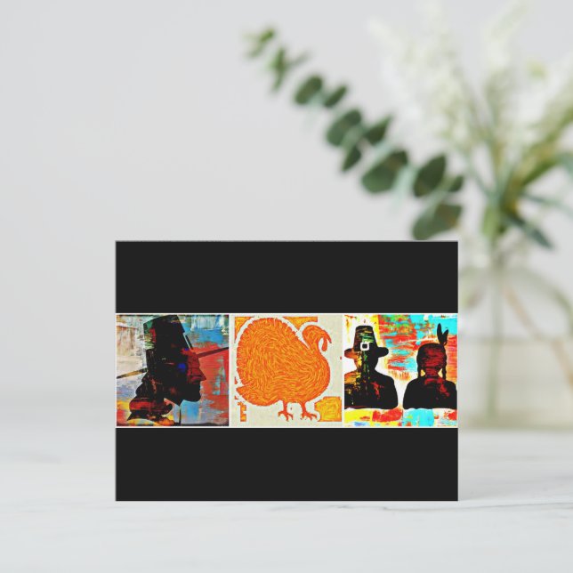 Erntedank Moderne Kunstsammlung Feiertagspostkarte (Stehend Vorderseite)