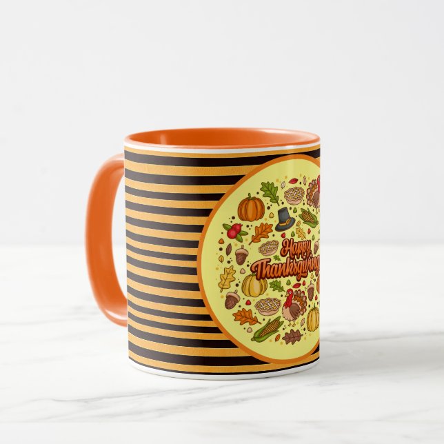 Erntedank Moderne, schöne Herbstsammlung Tasse (Vorderseite Links)