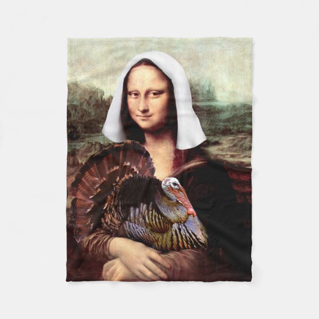 Erntedank Mona Lisa Pilgrim Fleecedecke (Vorderseite)