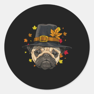 Erntedank Mops Pilgris Herbst Türkei Tag Do Runder Aufkleber