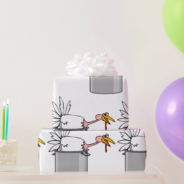 Erntedank müde Türkei in Cooking Pot Spaß Geschenkpapier (Von Creator hochgeladen)