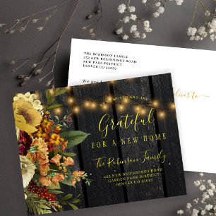 Erntedank neue Zuhause für bewegliche Ferien Ankündigungspostkarte