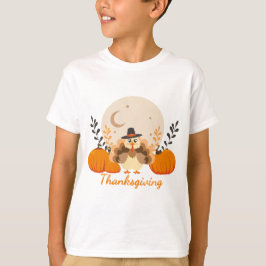 Erntedank Niedlich Fall Türkei Orange Pumpkins T-Shirt