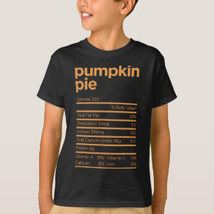 Erntedank Nutrition Pumpkin Pie Fakten Lebensmitte T-Shirt