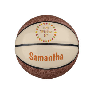 Erntedank Oak Blätter Individuelle Name Mini Basketball