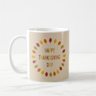 Erntedank Oak Blätter Kaffeetasse