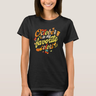 Erntedank Oktober ist mein Lieblingsfarbenfall T-Shirt