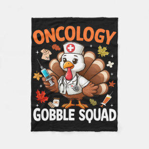 Erntedank Onkologie Krankenschwester Gobble Squad Fleecedecke