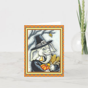 ERNTEDANK PACHYDERM, PILGRIM ELEPHANT, Leere Karte