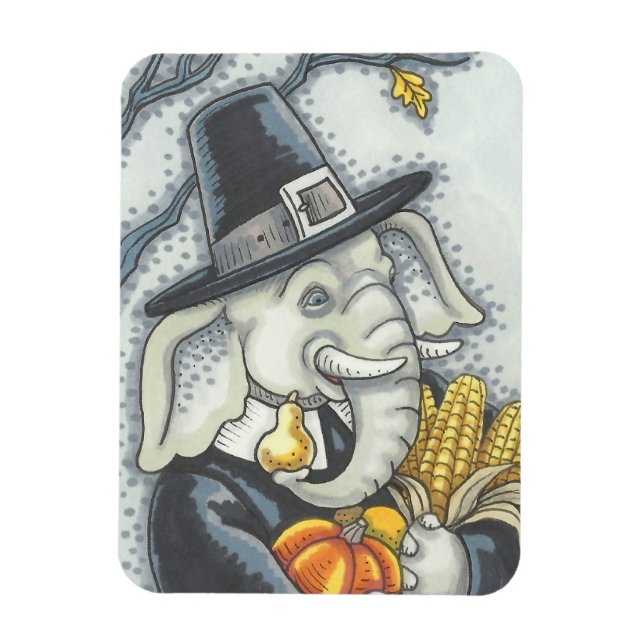 ERNTEDANK PACHYDERM, PILGRIM ELEPHANT MAGNET (Vertikal)