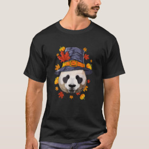 Erntedank Panda Pilgrim Kostüm Herbst Herbst T-Shirt