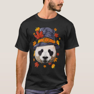 Erntedank Panda Pilgrim Kostüm Herbst Herbst T-Shirt