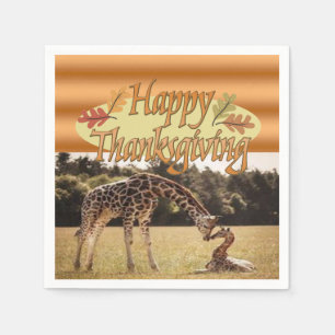 Erntedank Paper Napkins Giraffe Serviette