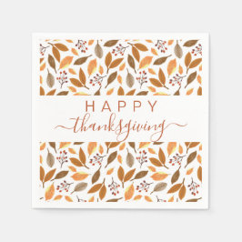 Erntedank-Papier-Servietten – Herbstlaub-Design Serviette