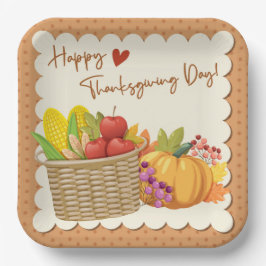 Erntedank-Papierplatte Pappteller