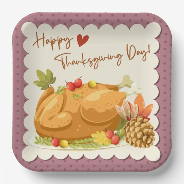 Erntedank-Papierplatte Pappteller (Vorderseite)