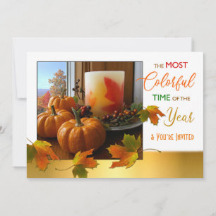 Erntedank Party Einladung am farbenprächtigsten