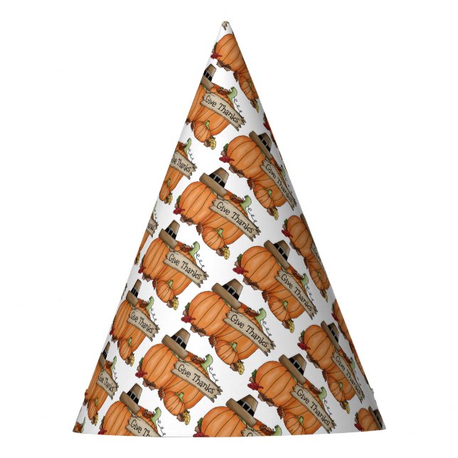 Erntedank Party Hat/Pumpkins; Danke Partyhütchen (Vorderseite)