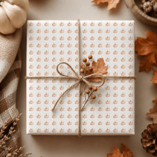Erntedank - Pastel Pumpkin Fall Design Geschenkpapier