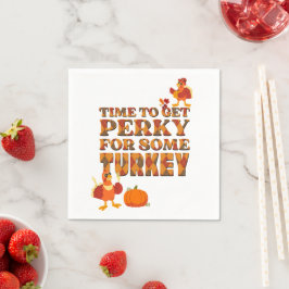 Erntedank PERKY FÜR DIE TÜRKEI Kariert Serviette