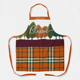 Erntedank Personalisierte Herbstwald-Schürze Schürze
