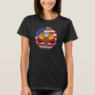 Erntedank Pflege Türkei Krankenschwester Amerikane T-Shirt