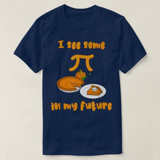 Erntedank Pi und Kuchen T-Shirt (Design vorne)