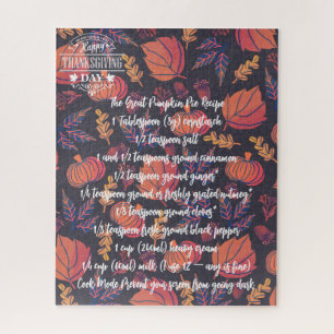 Erntedank Pie Pumpkin Türkei Puzzle