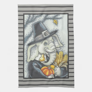 ERNTEDANK PILGRIM ELEPHANT, KÜCHENSTADT GESCHIRRTUCH