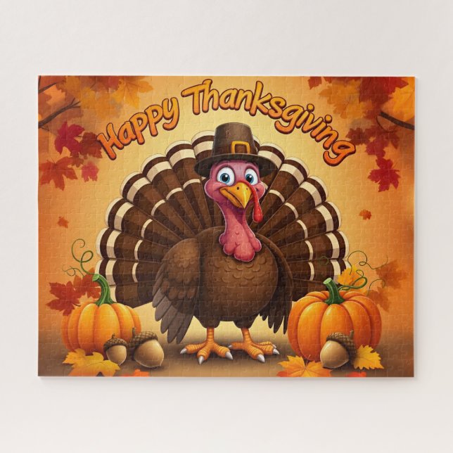 Erntedank Pilgrim Turkey Puzzle (Horizontal)