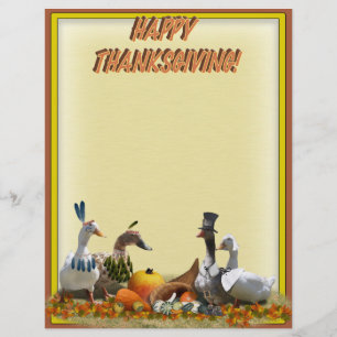 Erntedank Pilgrim und indische Enten Flyer