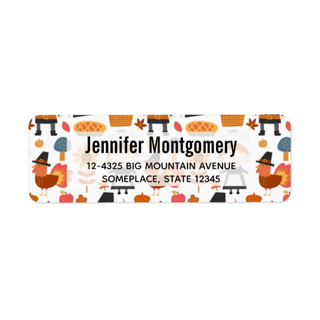 Erntedank Pilgrims ernten Muster (Vorne)