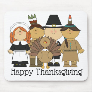 Erntedank Pilgrims Mousepad