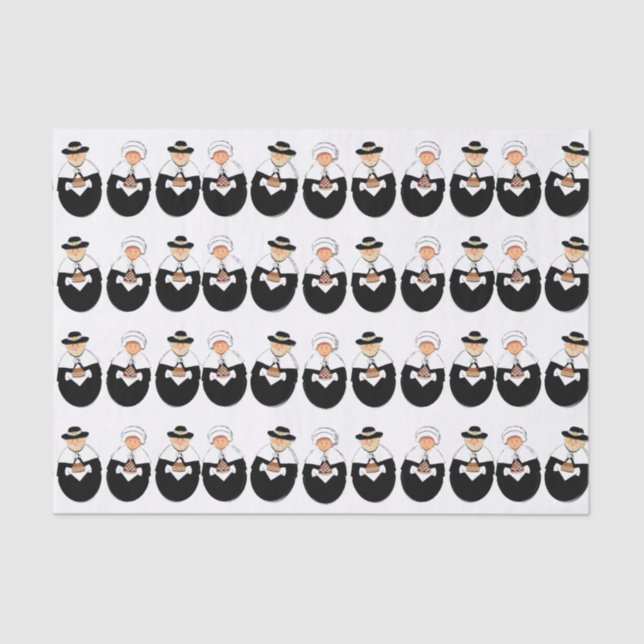 Erntedank Pilgrims Seidenpapier (Vorderseite)