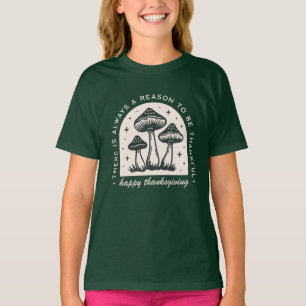 Erntedank-Pilz magischer Wald dunkelgrün T-Shirt