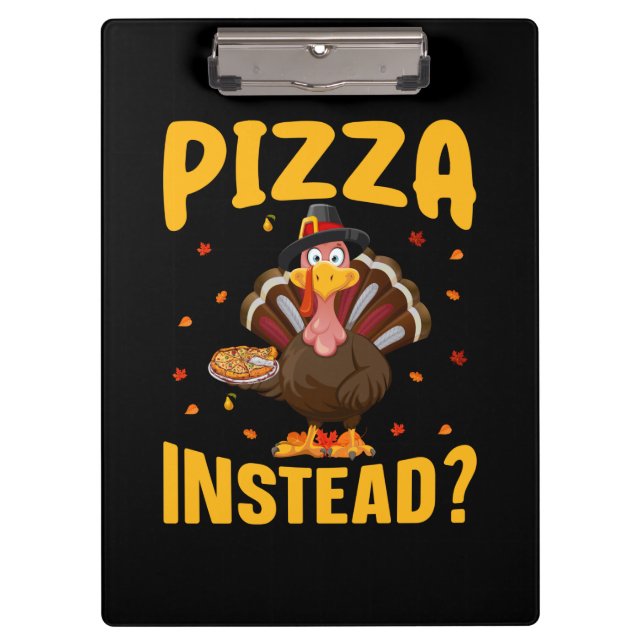 Erntedank Pizza Klemmbrett (Vorderseite)