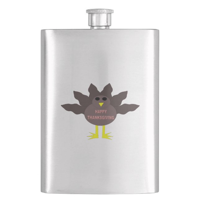 Erntedank Plucked Turkey Flask Flachmann (Vorderseite)