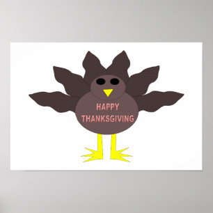 Erntedank Plucked Turkey Poster
