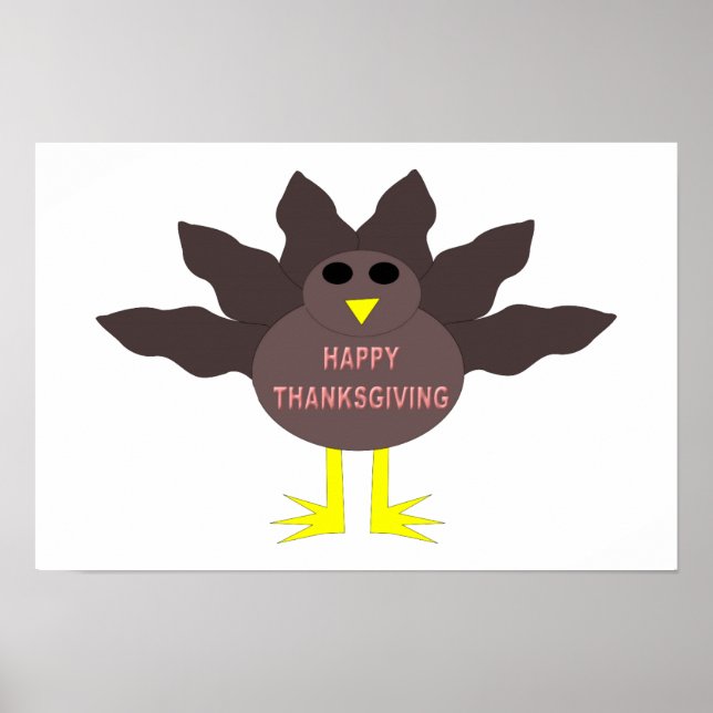 Erntedank Plucked Turkey Poster (Vorne)